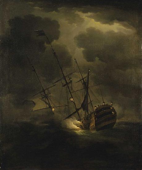 Peter Monamy Loss of HMS Victory, 4 October 1744 oil painting picture